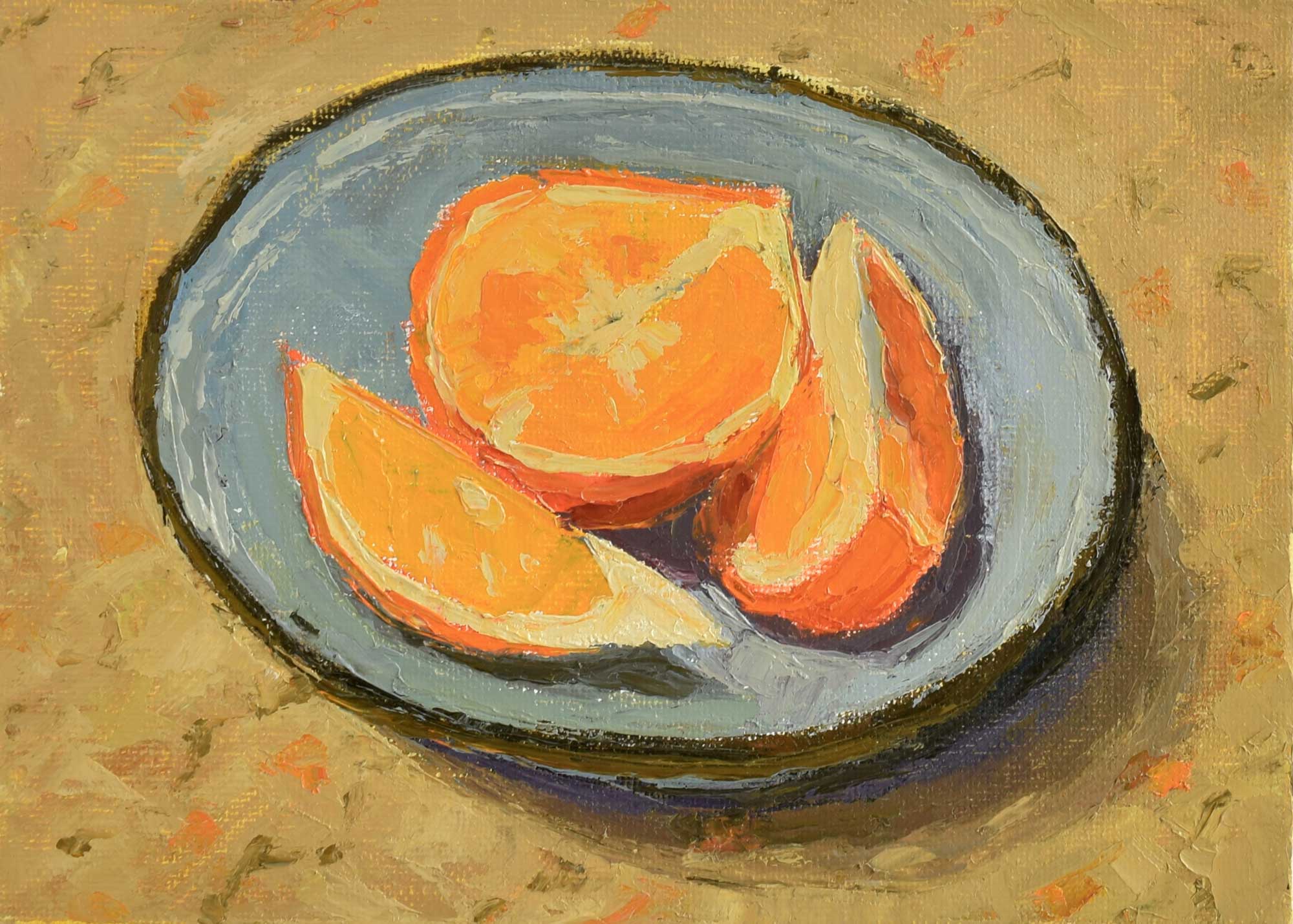 Mandarinquat on Blue Plate